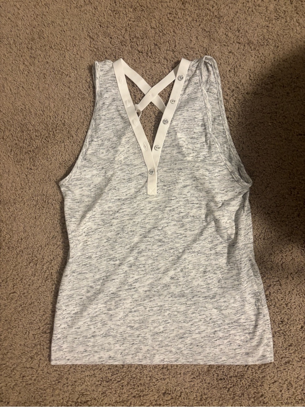 adidas Stella McCartney  Heather Gray Crisscross Back Tank
